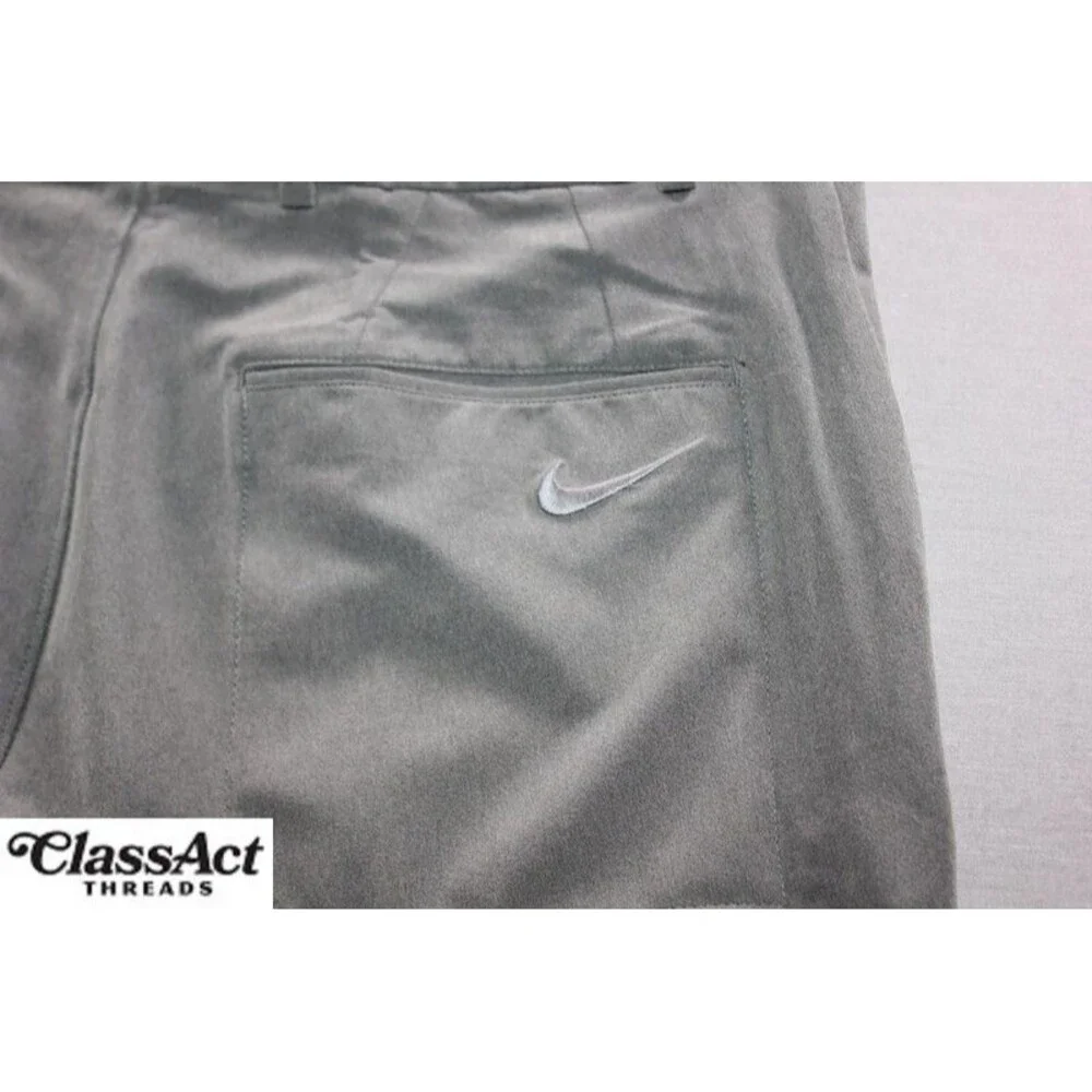 Nike Golf Pants Mens Gray Dri Fit Flat Front Stretch Tag Sz 34X32 (35X32)